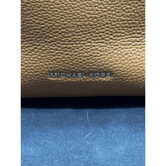 Michael Kors Python Embossed Satchel Bag Leather Acorn NWT Brown Office Tote - Picture 2 of 16